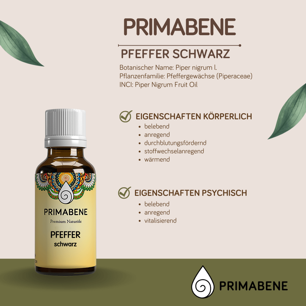 Bild von Pfeffer, schwarz , 100% rein ätherisches Öl